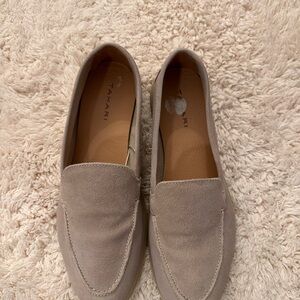 Tahari Women's Beige Suede Loafers